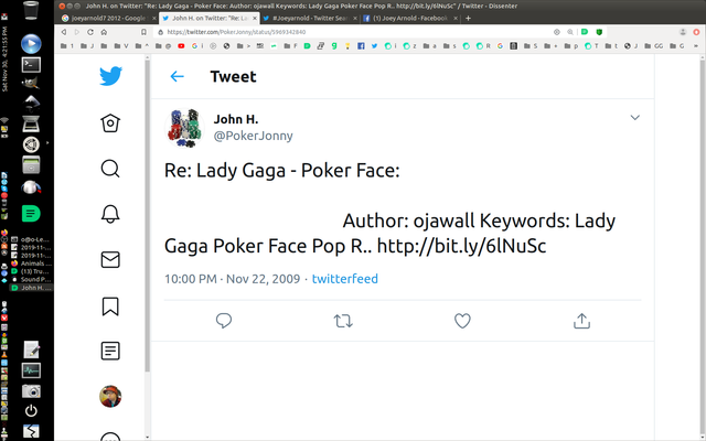 2009-11-22 - 10:00 PM - 22nd of November of 2009 - YouTube Lady Gaga Poker Face Cover Video - Ojawall - Screenshot at 2019-11-30 16:21:54.png