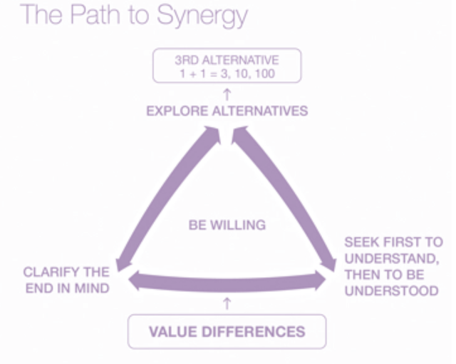 Path to synergy - Source: Franklin-Covey