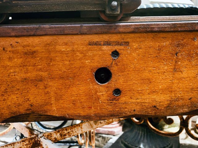 antique rowing machine
