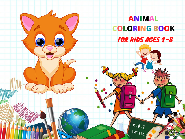 Kids Coloring Books Animals Coloring Book Children For Kids Ages 4-8.png