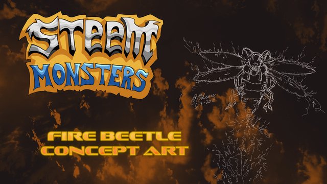 Fire Beetle SteemMonsters Fan Concept Art Odrau
