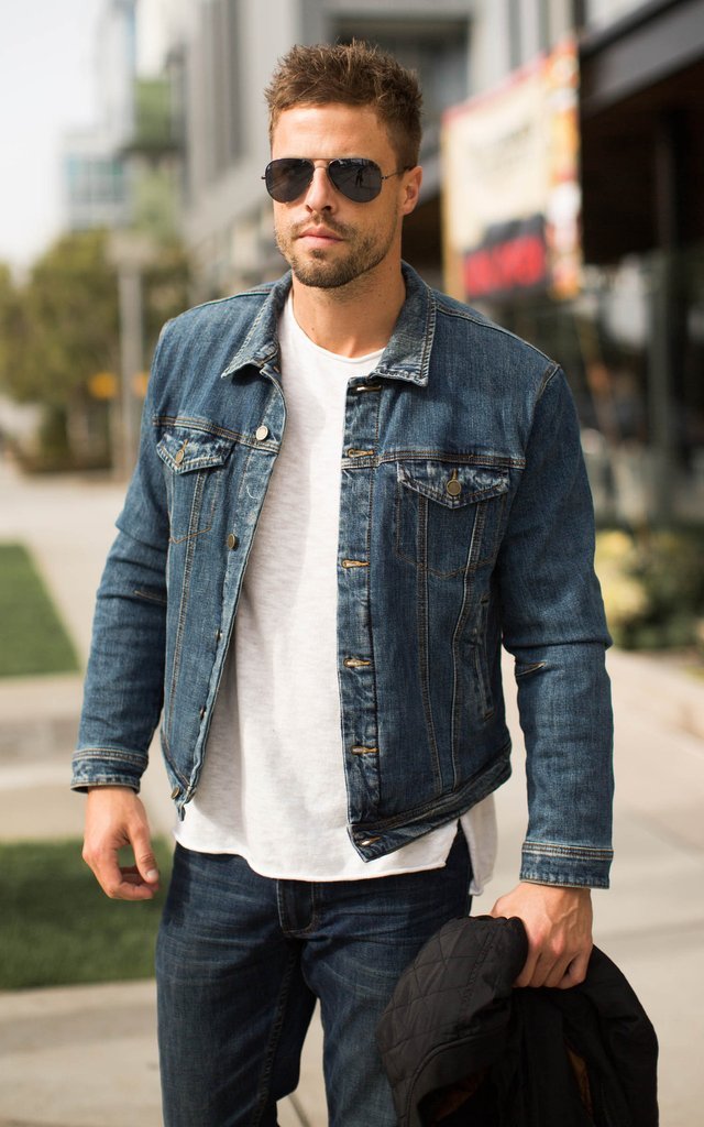 men's style jean jacket