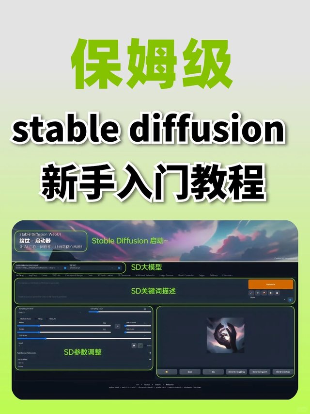 保姆级新手SD入门教程！一键安装使用！_1_鱼丸AI_来自小红书网页版.jpg