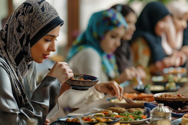 young-muslim-girls-feeding-food-dinner-table-islamic-women-friends-dining-together_217051-17661.jpg