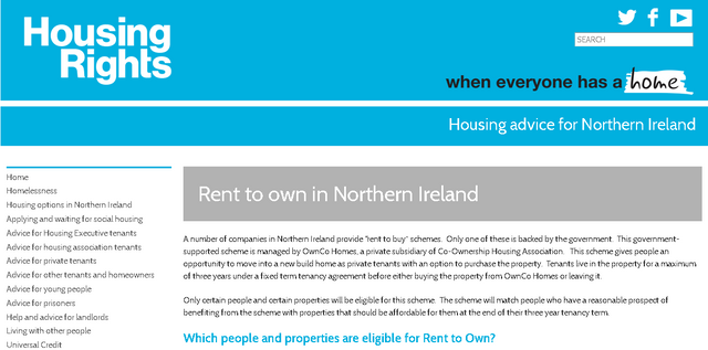 Housing advice for Northern Ireland