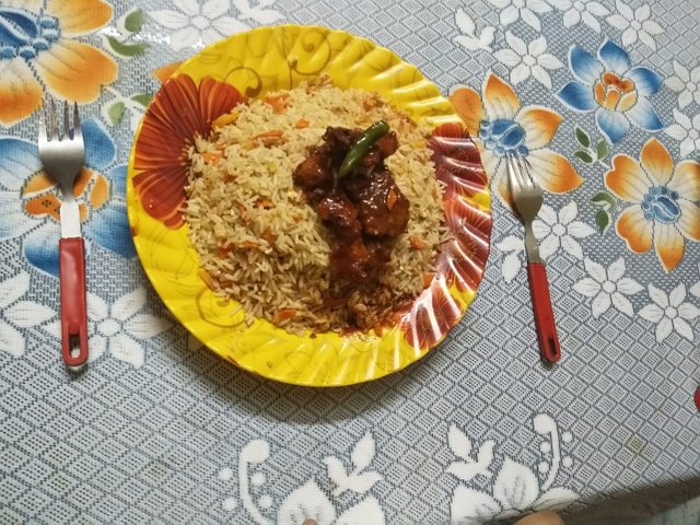 Fired rice and chili chicken.jpeg