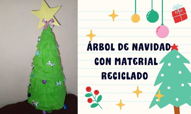 Arbol de navidad con material recilado.jpg