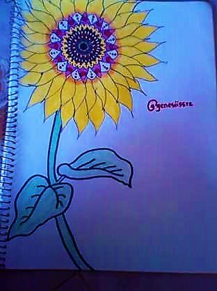 Titulo: “Eres un sol” – Girasol hecho Mandala — Steemit