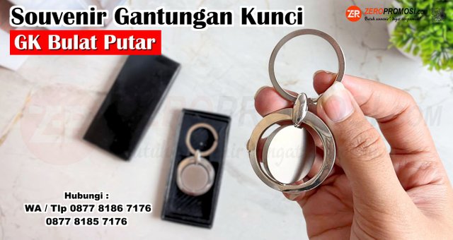 Jual Souvenir Gantungan Kunci Besi Bulat Putar GK BULAT - Barang Promosi Kantor.jpg