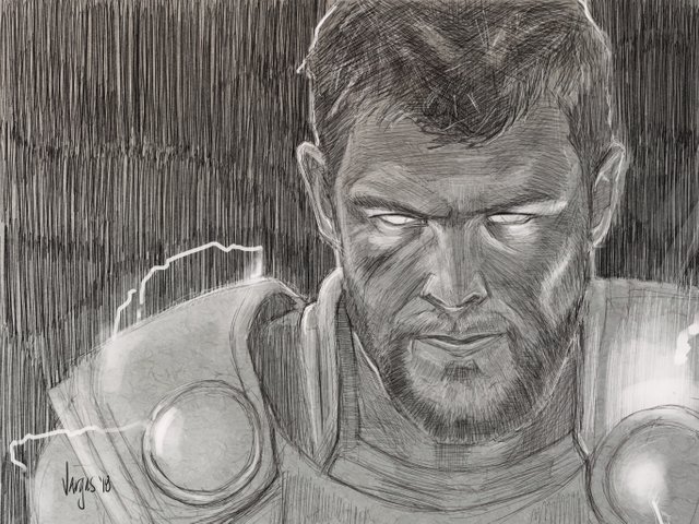 Today's sketch: Chris Hemsworth as the Mighty Thor — Steemit