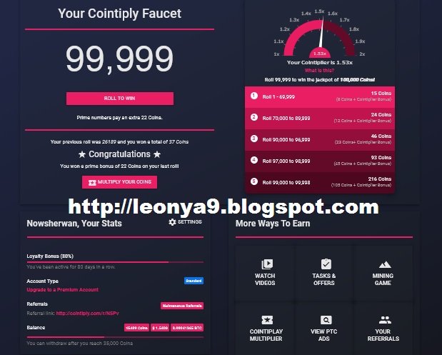 Cointiply Best Way To Earn Free Bitcoins Faucet Mining Game - 