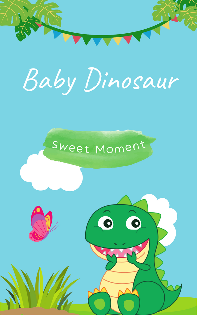 Modern Baby Dinosaur Adventure Illustration Book Cover.png