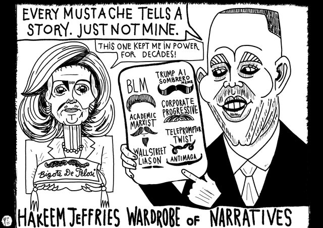 Hakeem Jeffries Political cartoon Nancy PelosI.png