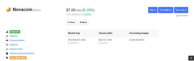 NOVA Coin Airdorp, Get 50 NVC coins worth of 350 free