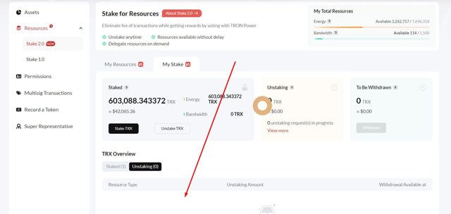 Tron Energy FAQ :: How to unstake my TRX?
