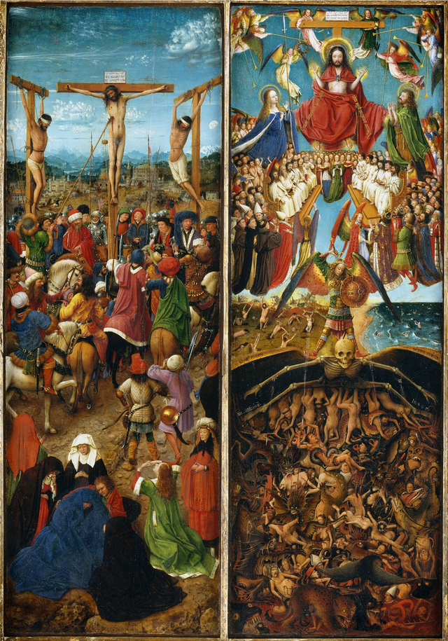 Jan van Eyck, The Crucifixion and Last Judgement diptych, 1440.png
