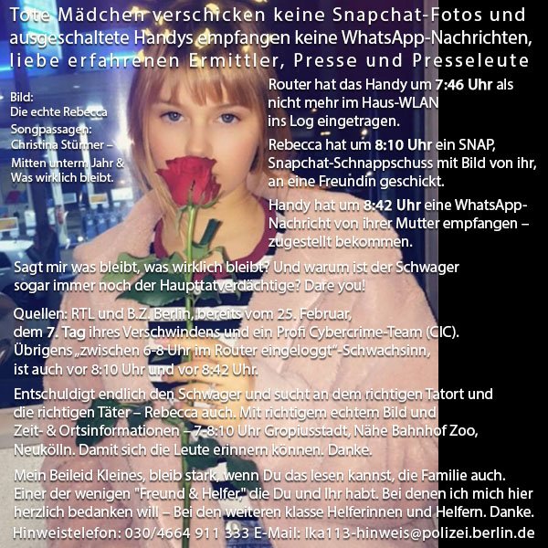 Tote Mädchen verschicken keine Snapchat-Fotos und ausgeschaltete Handys empfangen keine WhatsApp-Nachrichten, liebe erfahrenen Ermittler, Presse und Presseleute.jpg