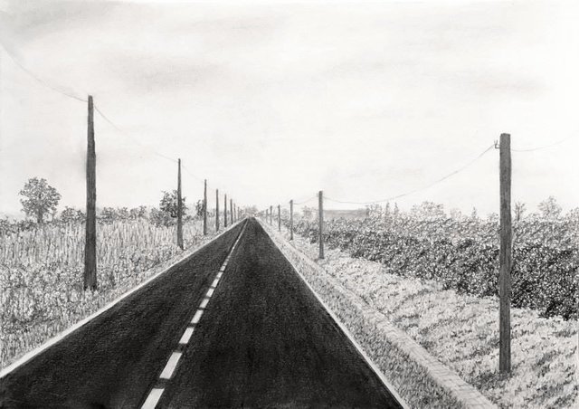 long road drawing