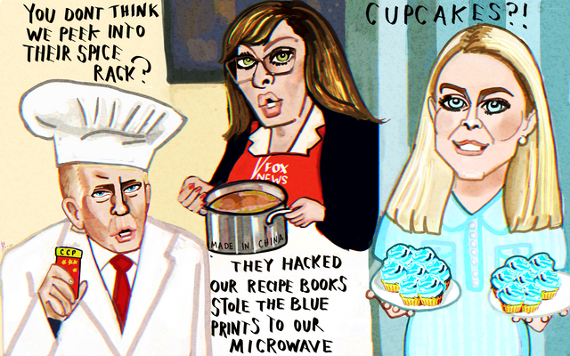 President Donald Trump Maria Bartiromo and Karoline Leavitt briefing.png