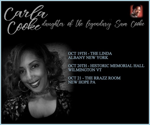 Oct Dates For Carla Cooke S Ultimate Sam Cooke Experience