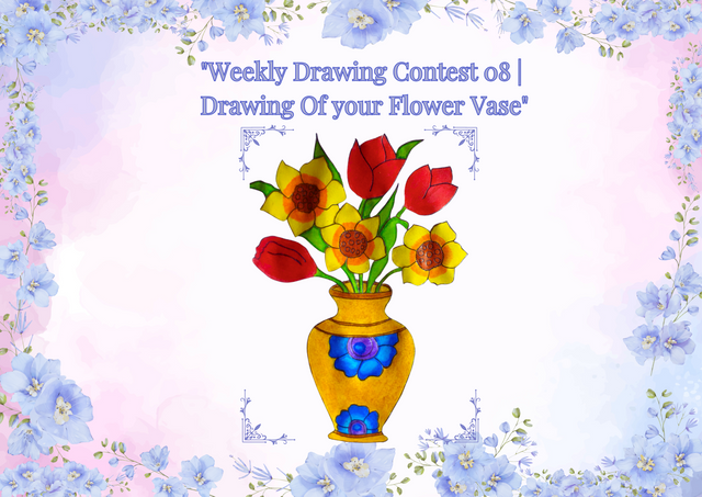 Weekly Drawing Contest 08  Drawing Of your Flower Vase by @zisha-hafiz.png