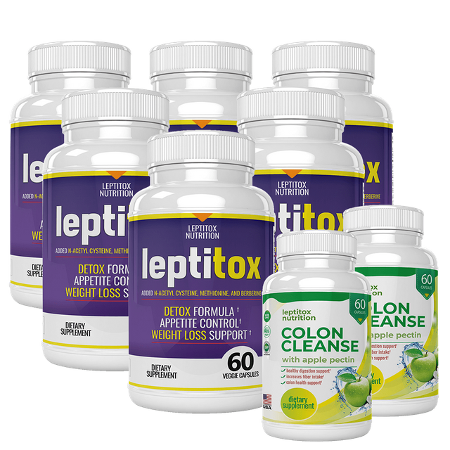 6 bottles of Leptitox pills