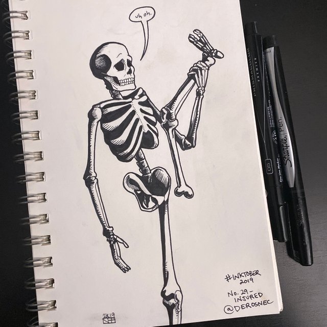 Inktober 2019! No. 29 - Injured 