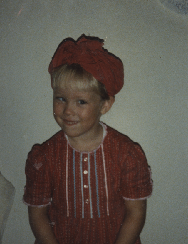 1982 or 1983 Katie Red Dress Smile.png