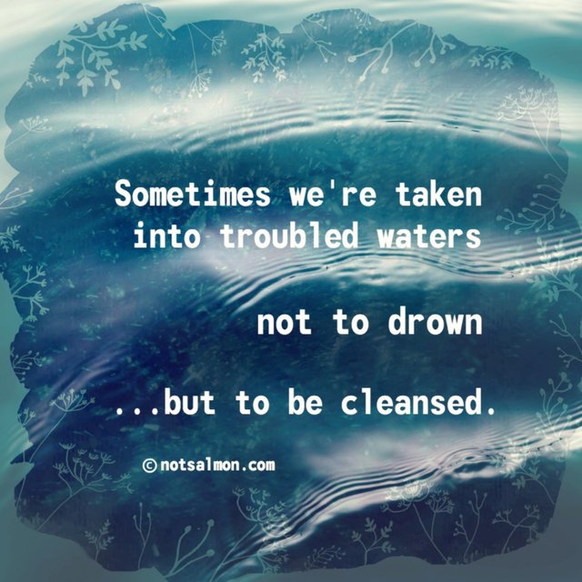 Sometimes we are taken into troubled waters not to drown but to be cleansed.jpg