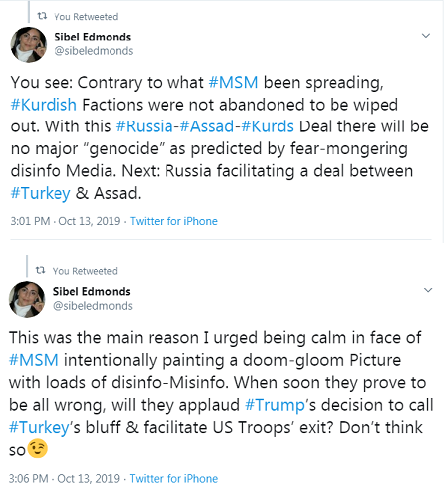 8news Sibel Edmonds on Twatter Russian Assad Kurds 10 13 2019.png