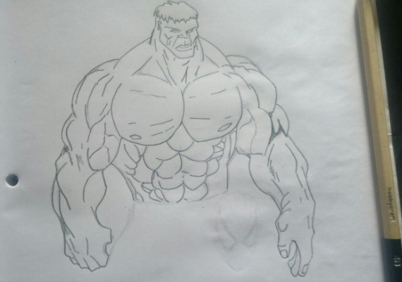 Pencil Drawing Of Hulk  Steemit