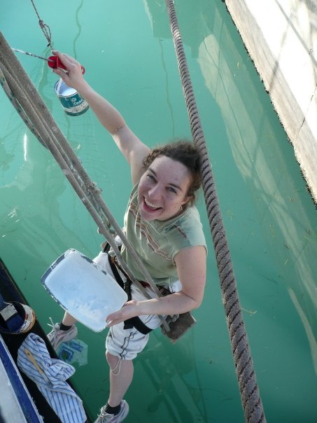 PAINTING THE SIDE OF THE BOAT.jpg
