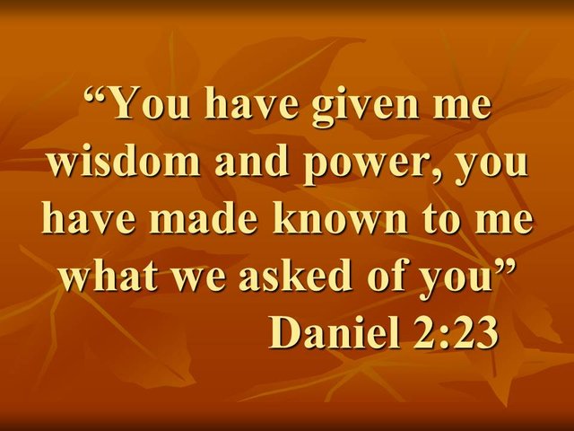 The prophet Daniel. You have given me wisdom and power, you have made known to me what we asked of you.jpg