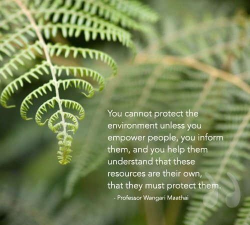 You cannot protect the enviromnent unless you empower people.jpg