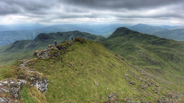 25 Me and Dawn walking along narrow bit of ridge, by Canadian lady 2.jpg