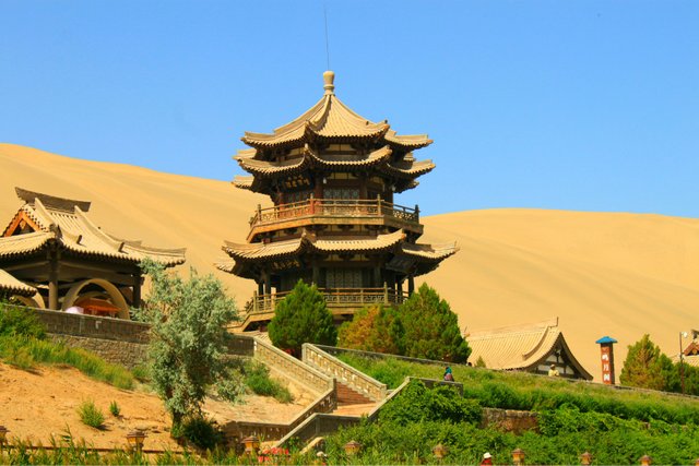 游中国 二 鸣沙山月牙泉 中国最美的五大沙漠之一 神奇西北100景 Steemit