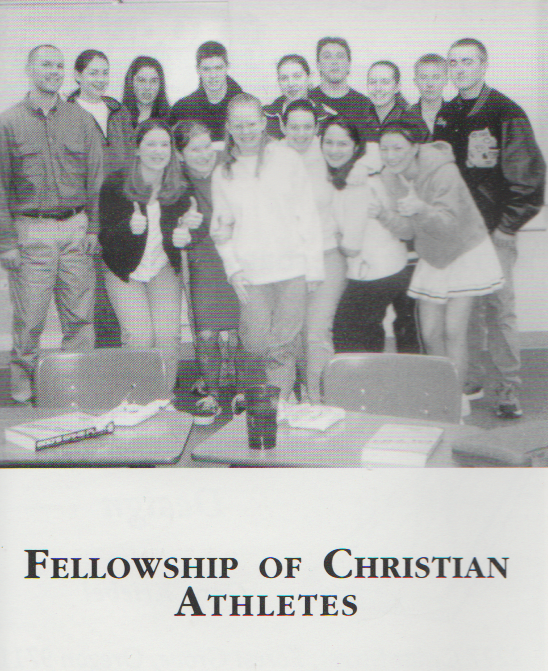 2000-2001 FGHS Yearbook Page 199 Fellowship of Christian Athletes FCA group photo.png