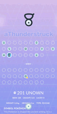 Catching All Shiny Unown (U, L, T, R, A) in Pokémon Go Enigma Week