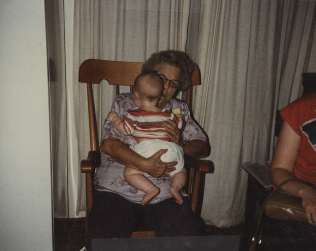 1985 Joey Arnold & Grandma Ann Pickell.png