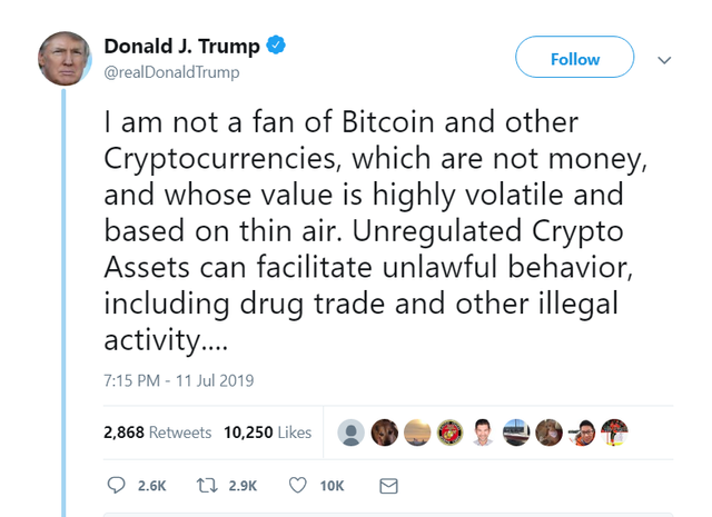 2019-07-11 19_37_05-Donald J. Trump on Twitter_ _I am not a fan of Bitcoin and other Cryptocurrencie.png