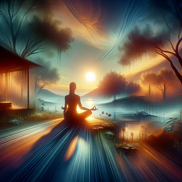 DALL·E 2024-03-26 05.54.23 - A peaceful and reflective image showcasing the power of meditation and reflection. Visualize a tranquil setting where an individual is meditating unde.webp