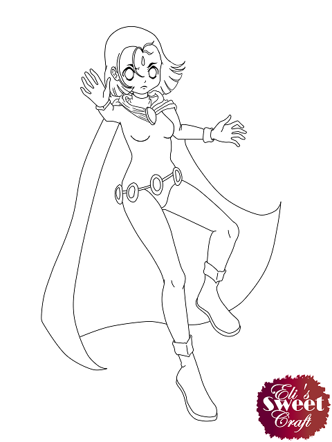 Raven FanArt ESC - Lineart.png