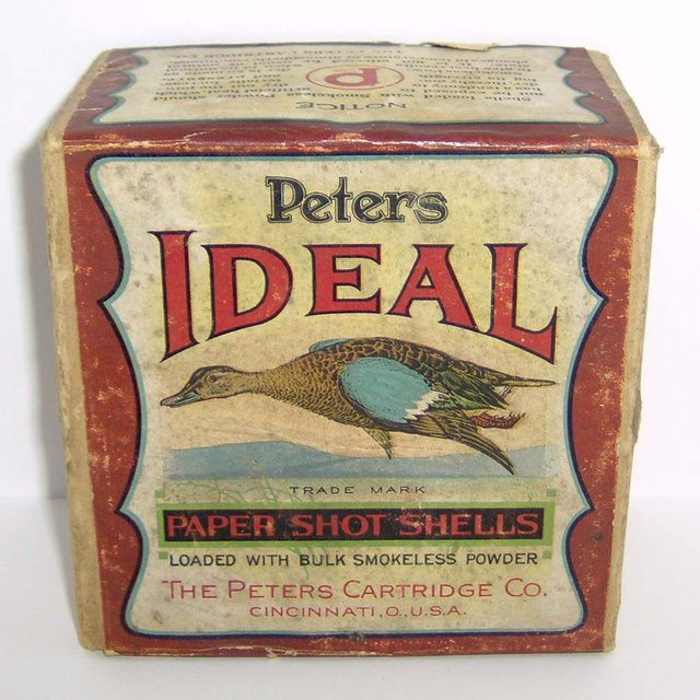 ANTIQUE PETERS CARTRIDGE CO. IDEAL EMPTY SHOTGUN SHELL BOX  cool old  box  — Steemit