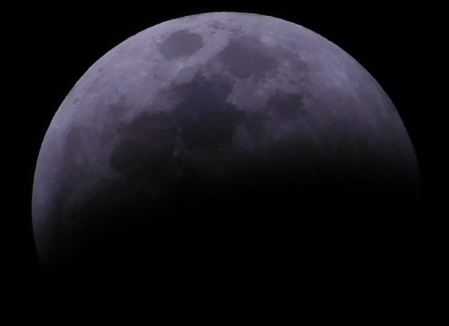 Lunar eclipse, 27 July 2018, Half way