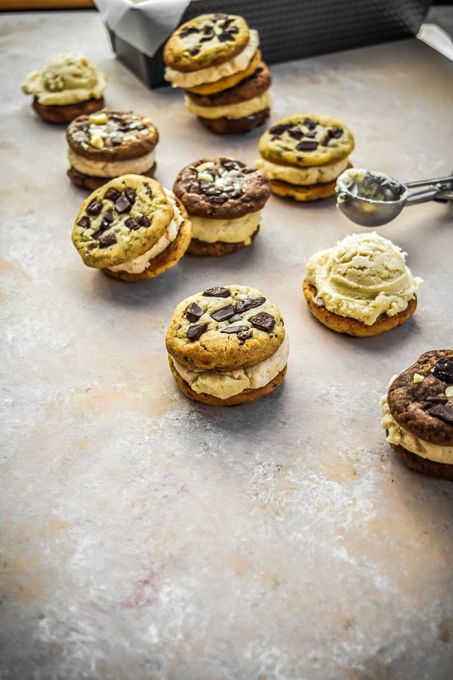 Chocolate Chip Cookie Ice Cream Sandwiches (Vegan)-2.jpg