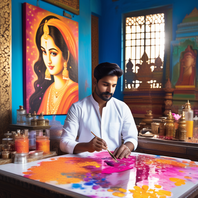 the-artists-studio-reveals-arjun-surrounded-by-the-vibrant-colors-of-udaipur-as-he-meticulously-p-853613303.png