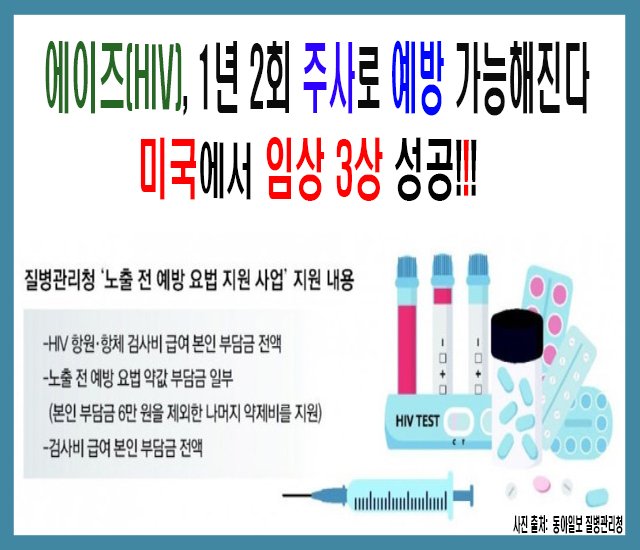 에이즈(HIV), 1년 2회 주사로 예방 가능해진다.jpg