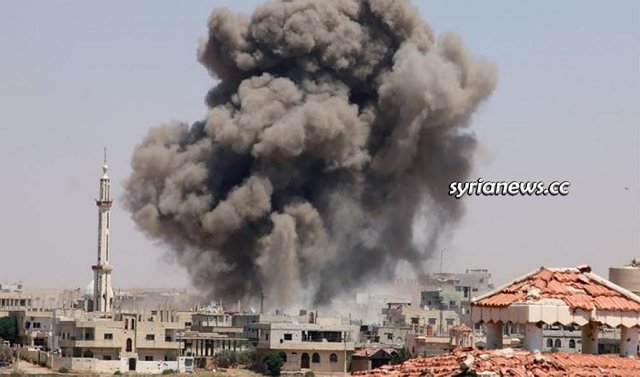 NATO terrorists bomb Aleppo killing civilians.jpg