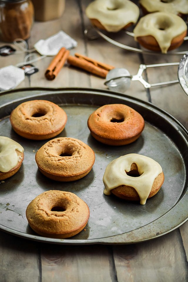 Chai Latte Doughnut with Vanilla Bean Icing (Vegan)- (5).jpg