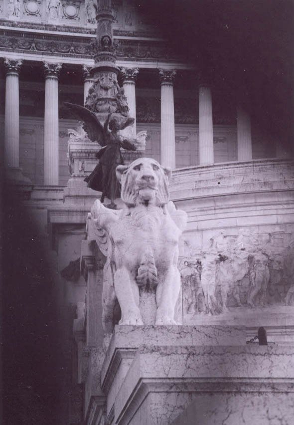 Lion On Steps Of Mussolini's Palace In Rome.jpg